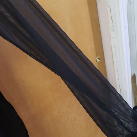 I.N.C. BLACK Sheer-Sleeve Keyhole Top SZ SMALL JJJ EXCELLENT CONDITION! - Picture 3 of 4